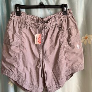 FP Movement Women’s Nylon Activewear Beige Shorts